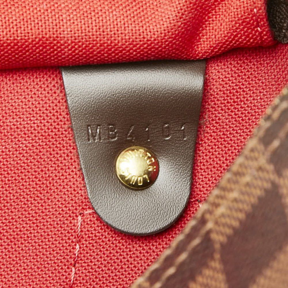 LOUIS VUITTON Brown Damier Leather Speedy 30 Boston Bag - Picture 12 of 12